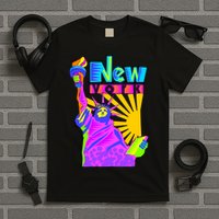 Neon Statue of Liberty T-Shirt