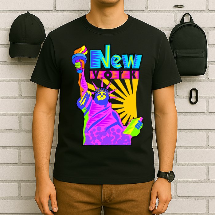 Neon Statue of Liberty T-Shirt