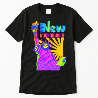 Neon Statue of Liberty Tall T-Shirt