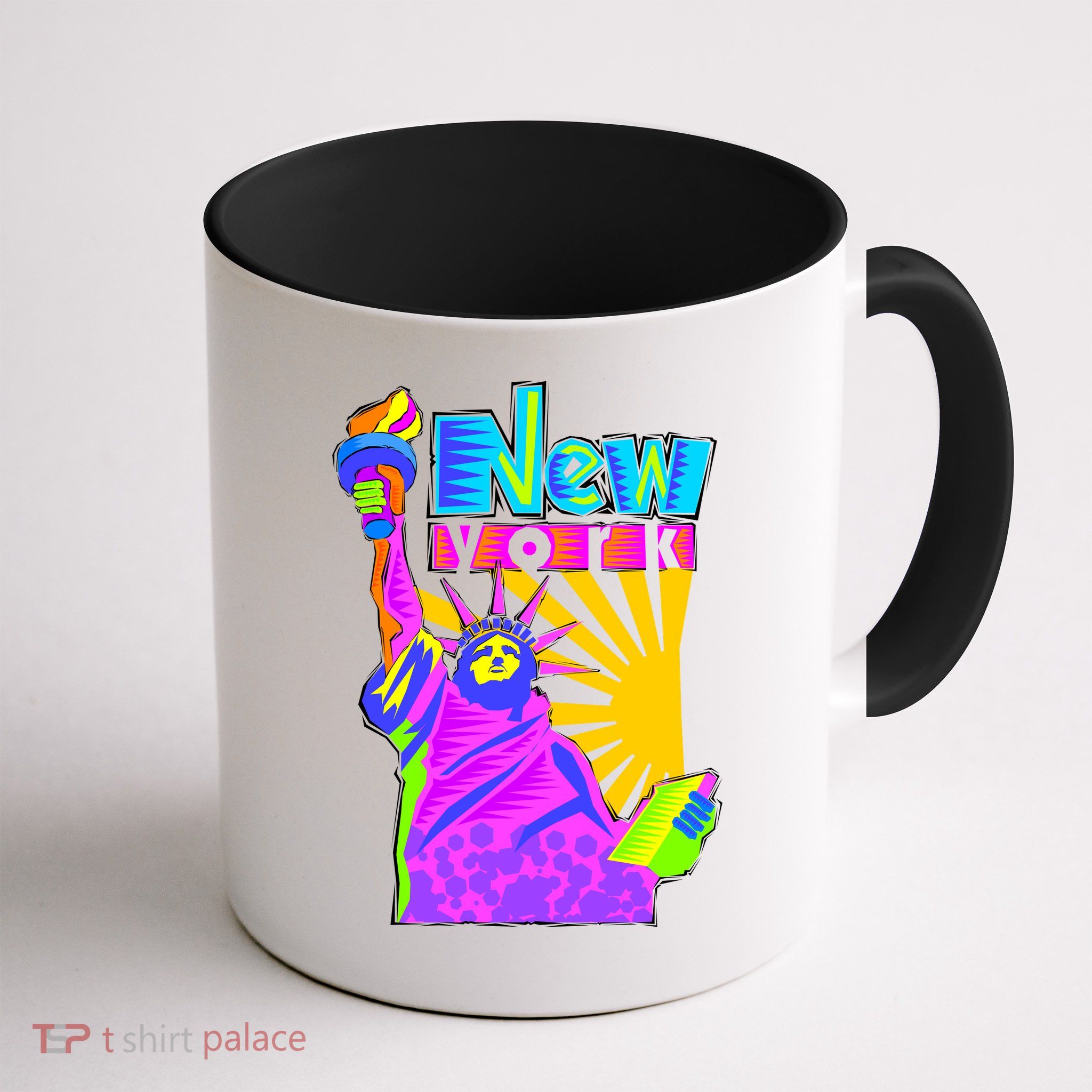 Neon Statue of Liberty Mug