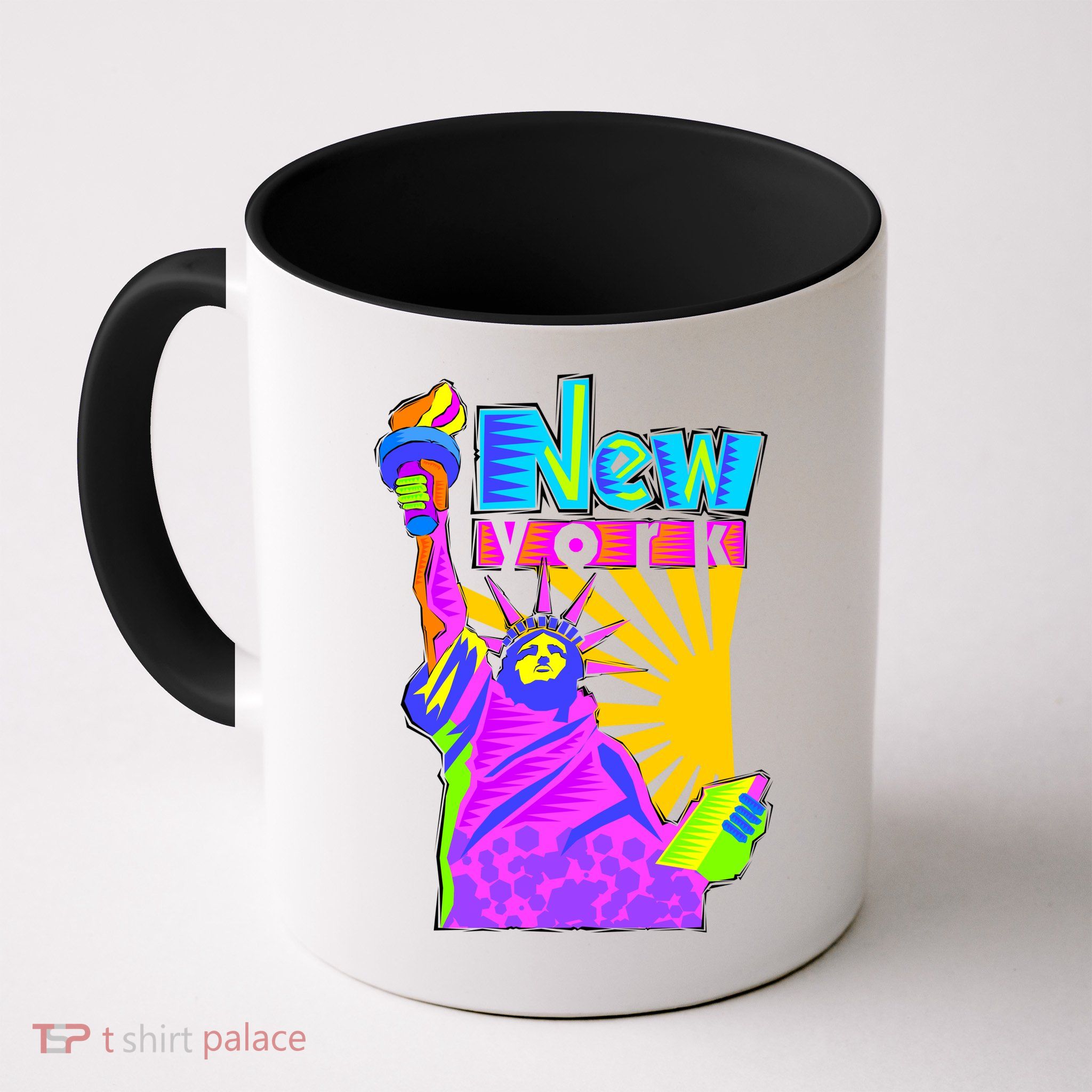 Neon Statue of Liberty Mug