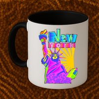 Neon Statue of Liberty Mug