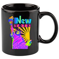 Neon Statue of Liberty 11oz C Handle Ceramic Mug
