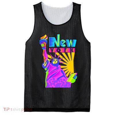 Neon Statue of Liberty Mesh Reversible Basketball Jersey Tank