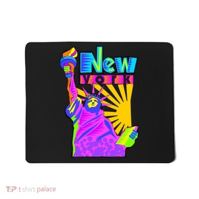 Neon Statue of Liberty Mousepad