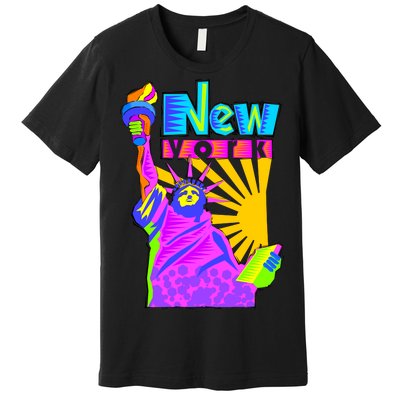 Neon Statue of Liberty Premium T-Shirt