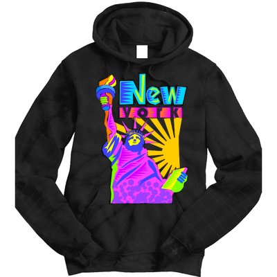 Neon Statue of Liberty Tie Dye Hoodie