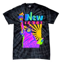 Neon Statue of Liberty Tie-Dye T-Shirt