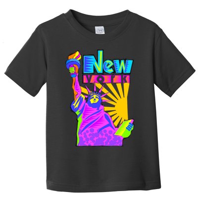 Neon Statue of Liberty Toddler T-Shirt