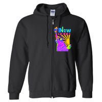 Neon Statue of Liberty Full Zip Hoodie