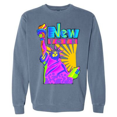 Neon Statue of Liberty Garment-Dyed Sweatshirt