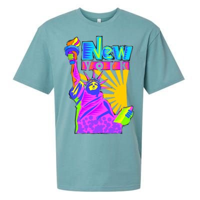 Neon Statue of Liberty Sueded Cloud Jersey T-Shirt