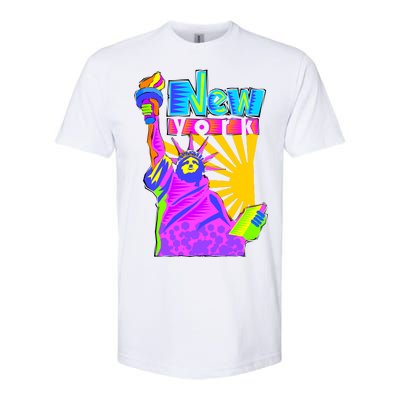 Neon Statue of Liberty Softstyle CVC T-Shirt