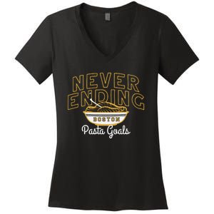 Never Ending Pasta Goals Women's V-Neck T-Shirt