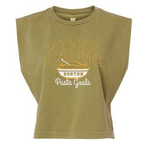 Never Ending Pasta Goals Garment-Dyed Women's Muscle Tee