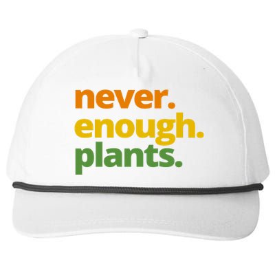 Never Enough Plants Gardening Lover Snapback Five-Panel Rope Hat