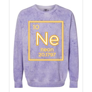 Neon Elet Purple Periodic Table Chemistry Nerd Science Gift Colorblast Crewneck Sweatshirt