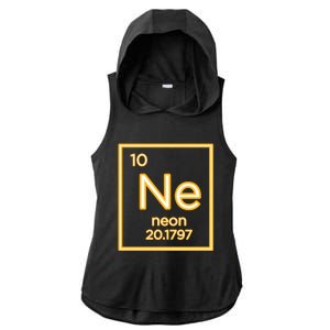 Neon Elet Purple Periodic Table Chemistry Nerd Science Gift Ladies PosiCharge Tri-Blend Wicking Draft Hoodie Tank