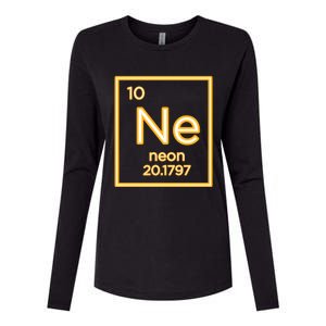 Neon Elet Purple Periodic Table Chemistry Nerd Science Gift Womens Cotton Relaxed Long Sleeve T-Shirt