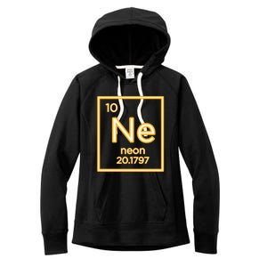 Neon Elet Purple Periodic Table Chemistry Nerd Science Gift Women's Fleece Hoodie