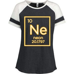 Neon Elet Purple Periodic Table Chemistry Nerd Science Gift Enza Ladies Jersey Colorblock Tee