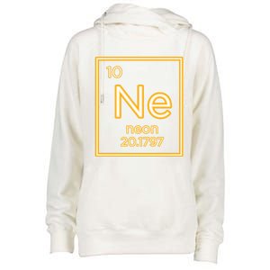 Neon Elet Purple Periodic Table Chemistry Nerd Science Gift Womens Funnel Neck Pullover Hood