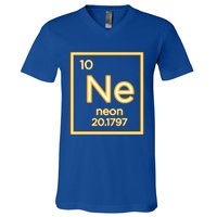 Neon Elet Purple Periodic Table Chemistry Nerd Science Gift V-Neck T-Shirt