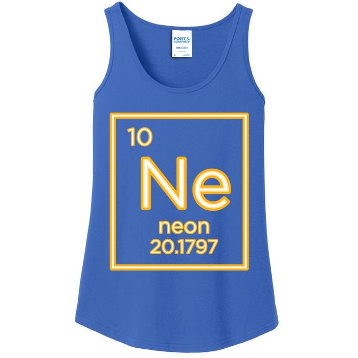 Neon Elet Purple Periodic Table Chemistry Nerd Science Gift Ladies Essential Tank