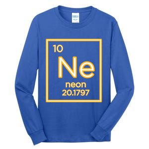 Neon Elet Purple Periodic Table Chemistry Nerd Science Gift Tall Long Sleeve T-Shirt