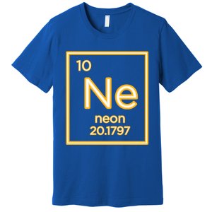 Neon Elet Purple Periodic Table Chemistry Nerd Science Gift Premium T-Shirt