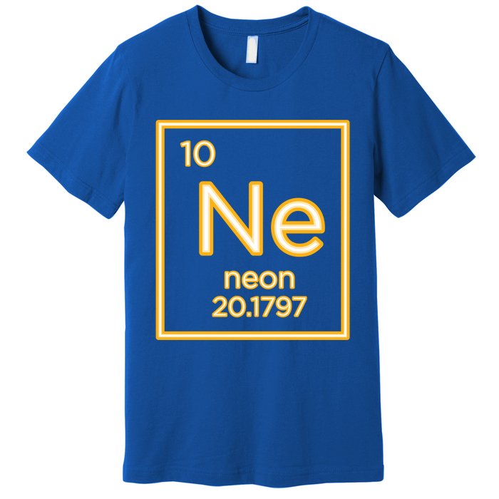 Neon Elet Purple Periodic Table Chemistry Nerd Science Gift Premium T-Shirt