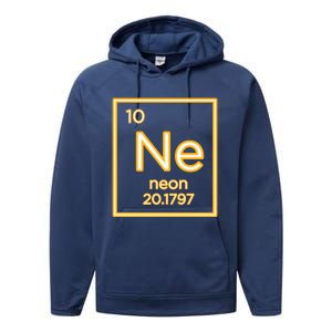 Neon Elet Purple Periodic Table Chemistry Nerd Science Gift Performance Fleece Hoodie