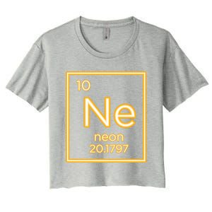 Neon Elet Purple Periodic Table Chemistry Nerd Science Gift Women's Crop Top Tee