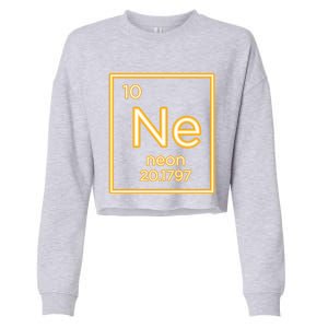 Neon Elet Purple Periodic Table Chemistry Nerd Science Gift Cropped Pullover Crew