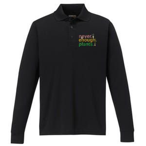 Never Enough Plants Boho Floral Performance Long Sleeve Polo