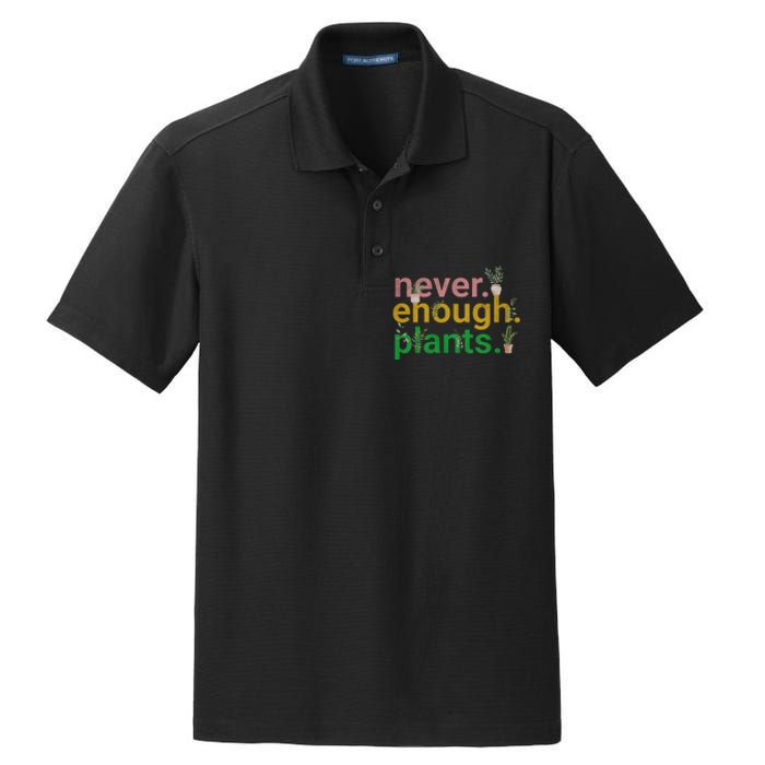 Never Enough Plants Boho Floral Dry Zone Grid Polo