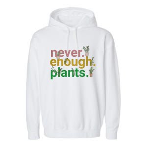 Never Enough Plants Boho Floral Garment-Dyed Fleece Hoodie