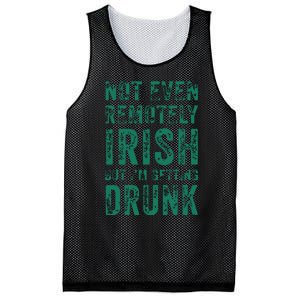 Not Even Remotely Irish But Im Getting Drunk Patricks Day Mesh Reversible Basketball Jersey Tank