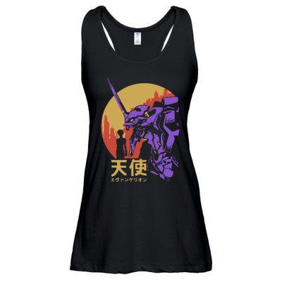 Neon Evangelion Retro Vintage Ladies Essential Flowy Tank