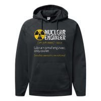 Nuclear Engineer Radioactive Symbol Energy Engineering Performance Fleece Hoodie