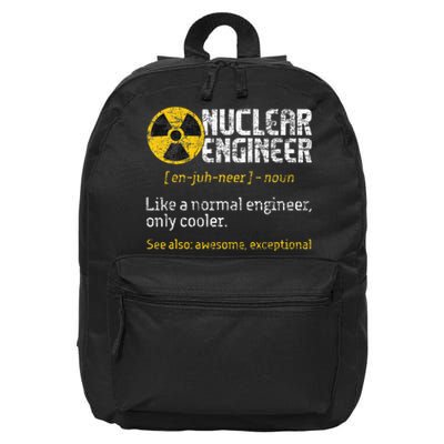 Nuclear Engineer Radioactive Symbol Energy Engineering 16 in Basic Backpack