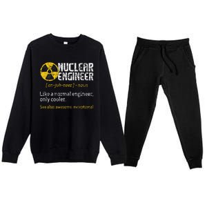 Nuclear Engineer Radioactive Symbol Energy Engineering Premium Crewneck Sweatsuit Set