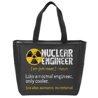 Nuclear Engineer Radioactive Symbol Energy Engineering Zip Tote Bag