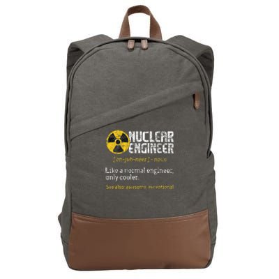 Nuclear Engineer Radioactive Symbol Energy Engineering Cotton Canvas Backpack