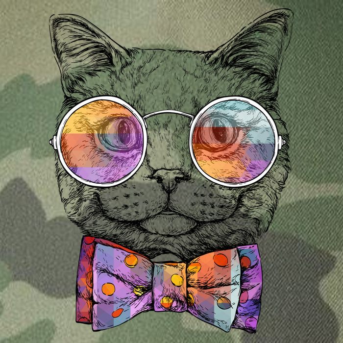 Nerd Cat With Glasses and Bow Tie Legacy Tie Dye Trucker Hat