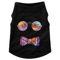 Nerd Cat With Glasses and Bow Tie Doggie Tank