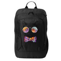 Nerd Cat With Glasses and Bow Tie City Backpack