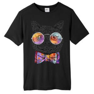 Nerd Cat With Glasses and Bow Tie Tall Fusion ChromaSoft Performance T-Shirt