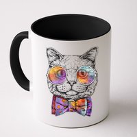 Nerd Cat With Glasses and Bow Tie Mug