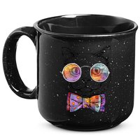 Nerd Cat With Glasses and Bow Tie 15oz Campfire Ceramic Mug